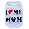 Pet Supplies Paw Print Ribbed Vest for Small Dogs and Cats - Spring/Summer Style