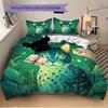 3pcs Forest Cat Bedding Set Down Comforter Cover and Pillowcases, Suitable for Guest Room Home Decoration All Seasons(No Insert) S0819053