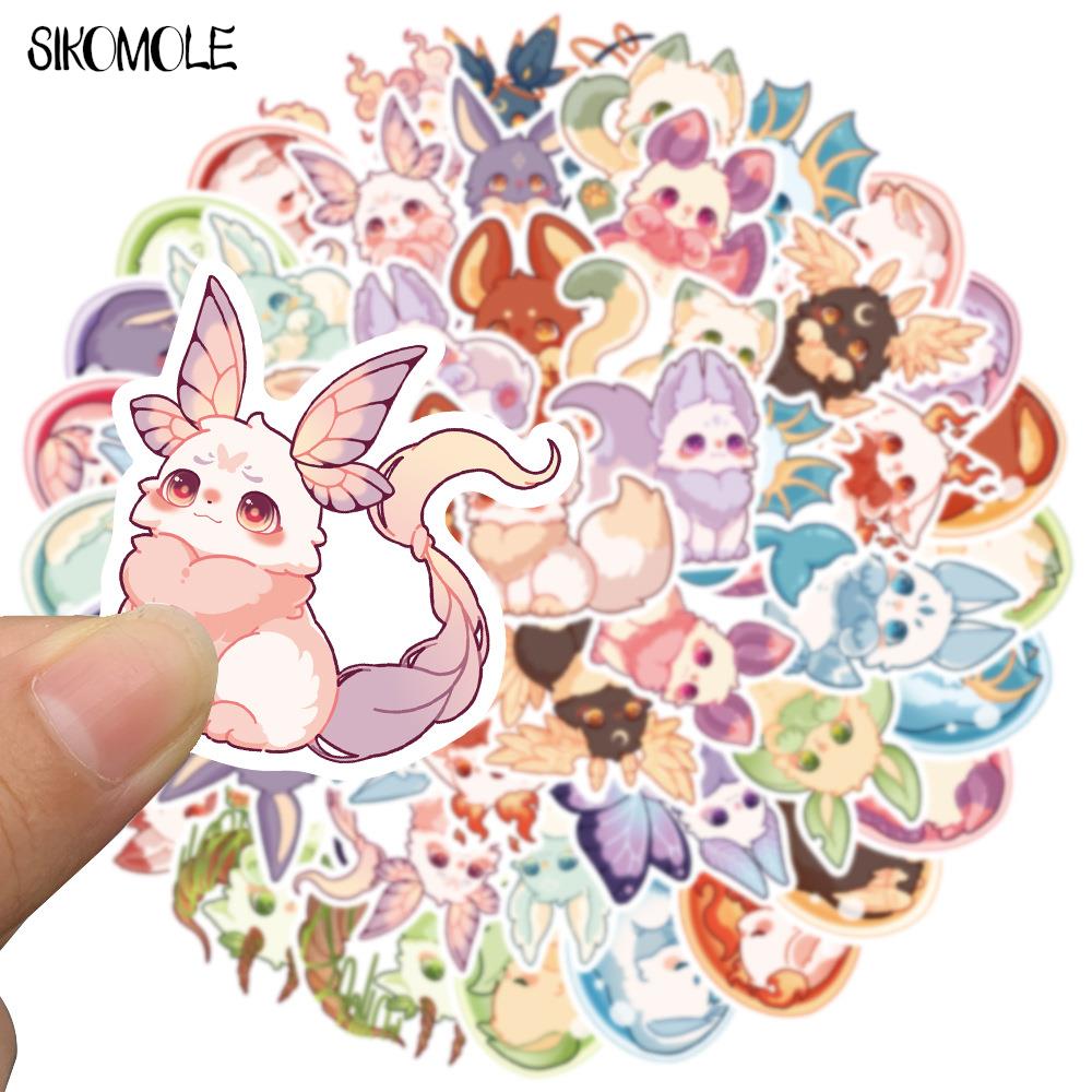 10 30 50PCS Cartoon Colorful Fantasy Animals Stickers DIY Toys Laptop Luggage Skateboard Suitcase Car Graffiti Decals Sticker F5