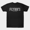 Men Black Print T-shirt Vintage Flynn'S Arcade No-Cut Transfer Paper Print Cotton Tshirt