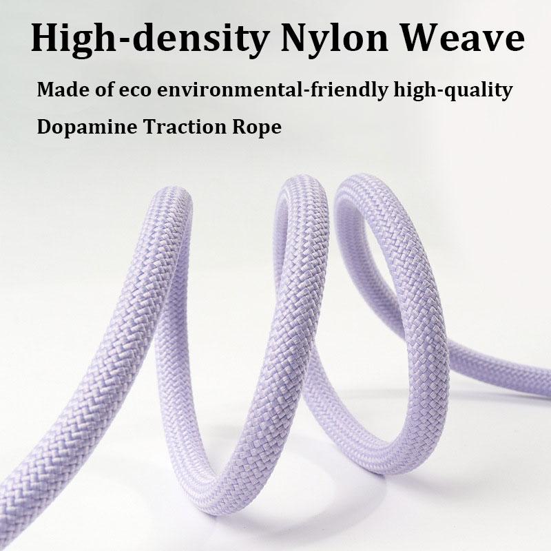 Nylon Dog Leash with Soft Sponge Handle Anti-Lost Pets Walking Lead 360°Rotating Clasp Traction Rope for Small Medium Large Dogs