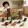 Educational Insect Toy Set With Plastic Crawling Figures And Recognition Cards For Kids