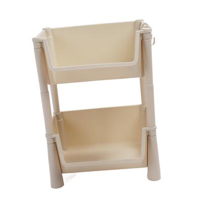 Movable Vertical Shelf PP Essy To Install Save Space Slide Out Utility Cart for   Bathroom