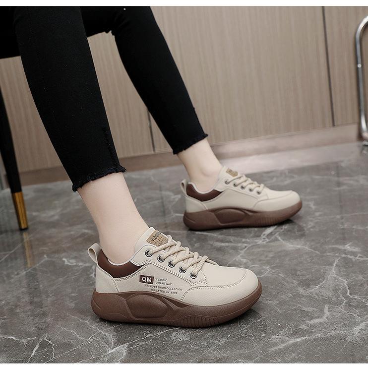 Alkalmi deszkás cipők, vastag talpú magasságnövelő cipők, koreai verzió sport női cipők, diák utcai divat