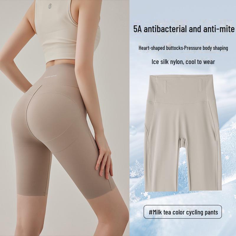 Lulu Women's High Waist Shark Yoga Shorts - Thin, Summer Sports Cycling Pants