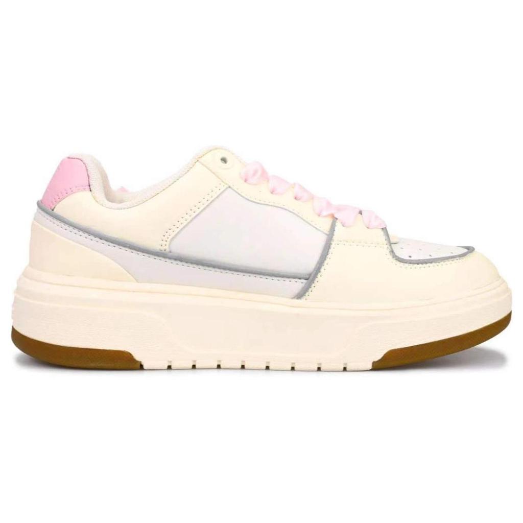 MLB Chunky Liner Low top Skateboard Shoes Unisex Pink White 3ASXCA12N-50IVS(Team6-)