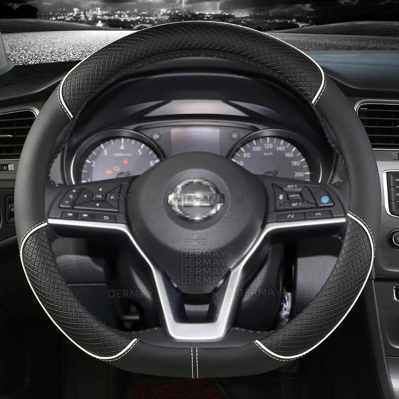 For Nissan Kicks P15 D15 2016~2023 Car Steering Wheel Cover Non-slip PU Leather Auto Accessories Fast Shipping