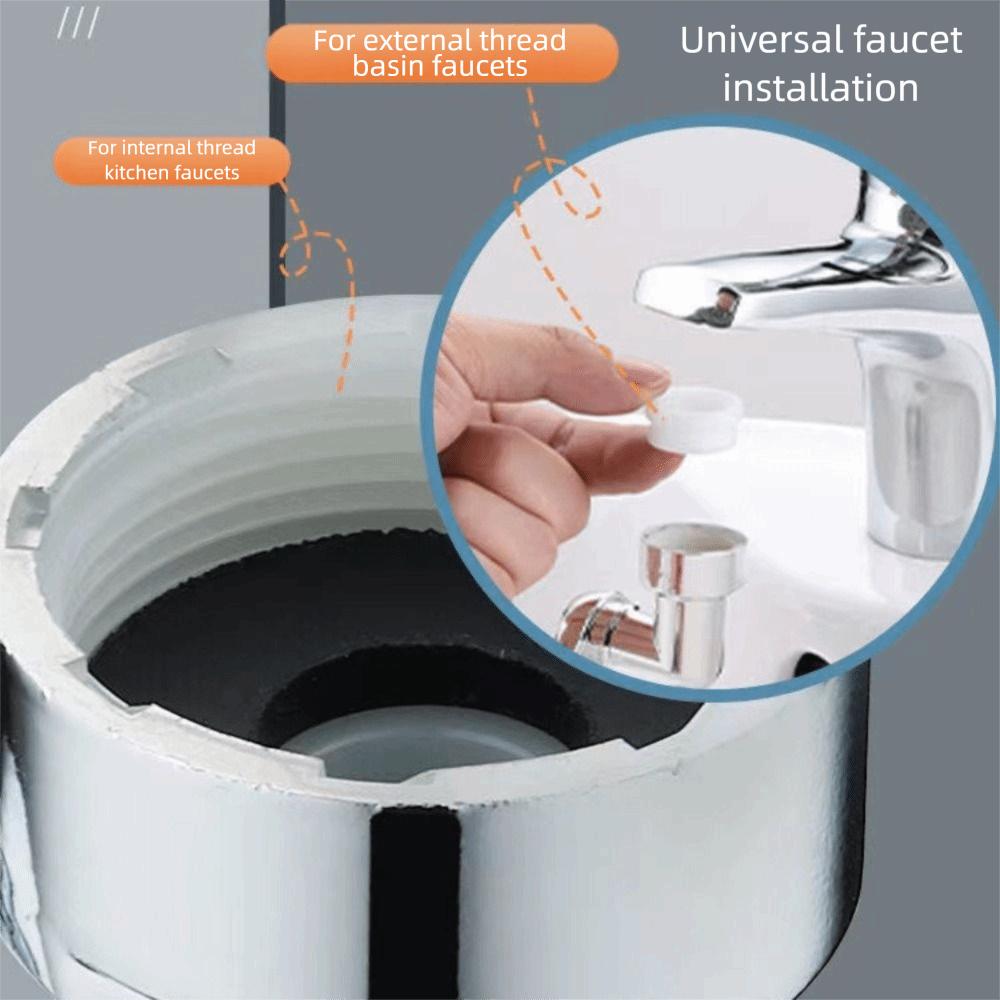 Rotatable Extension Robotic Arm Nozzle Conventional Filter Aerator Faucet 1080° Rotation Nozzle Universal Bathroom