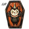 Indoor Outdoor Festive Accents Vintage Halloween Wooden Decor Coffin-Shaped Tabletop Ornaments Freestanding & Hanging Decorations for Home Ornament