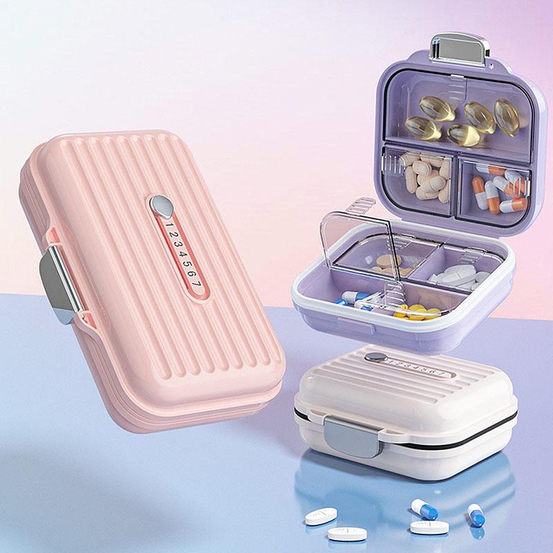 New Pill Organizer Pill Box Travel Small Medicine Box for Drugs Container for Tablets Small Pillboxes Vitamins Organizer FYQ013