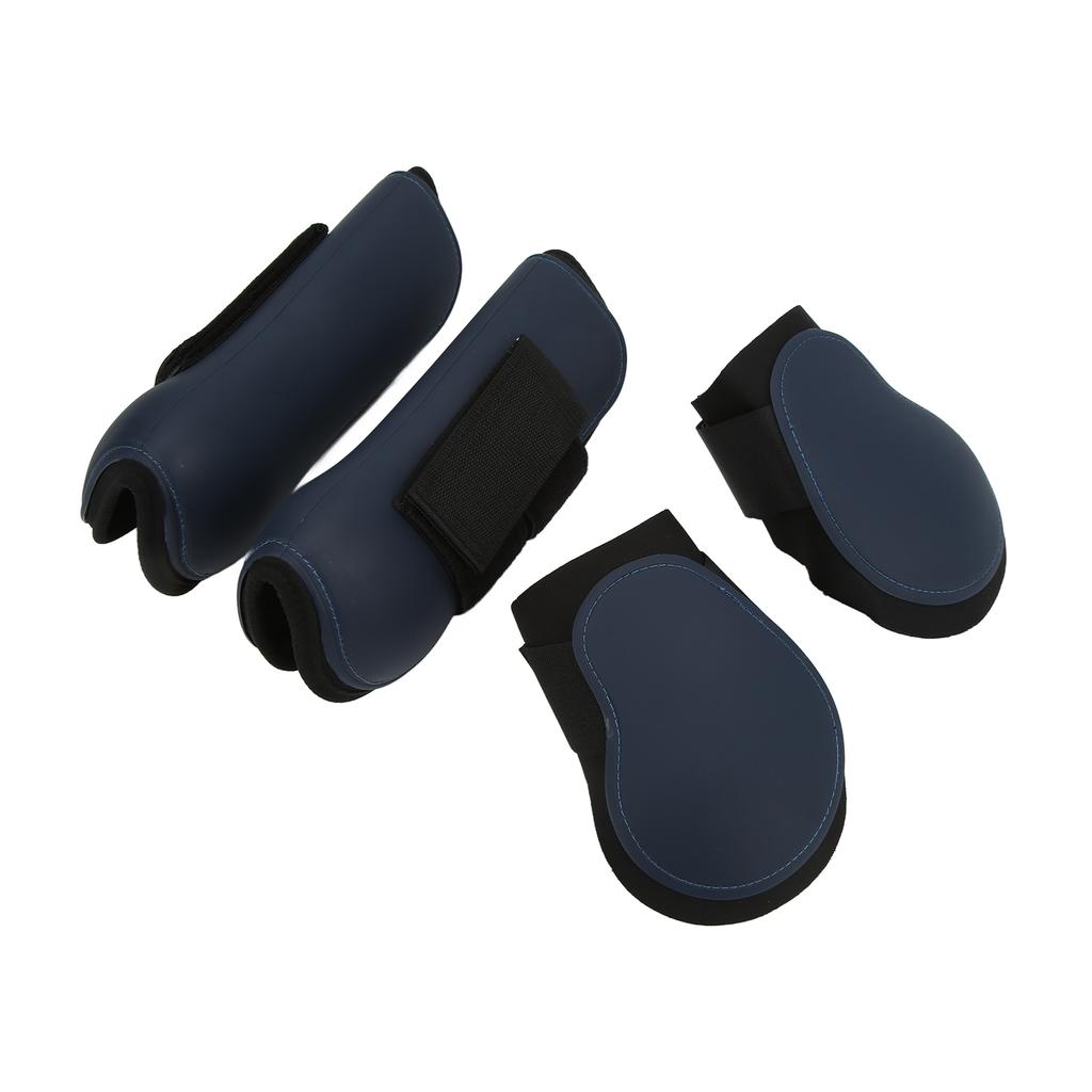 Horse Tendon Boots PU Elastic Shock Absorbing Protective Front Hind Horse Leg Guard for Off Road