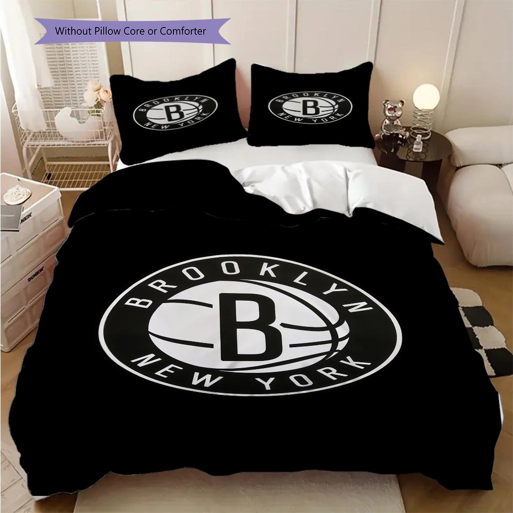 Brooklyn Nets Basketball Spirit Bedding(1 * duvet cover + 2 * pillowcase, without core)Bedding set Soft and comfortable Christmas birthday gift