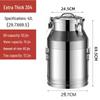 Lianmei 42L 304 Stainless Steel Extra Thick Sealed Storage Bucket