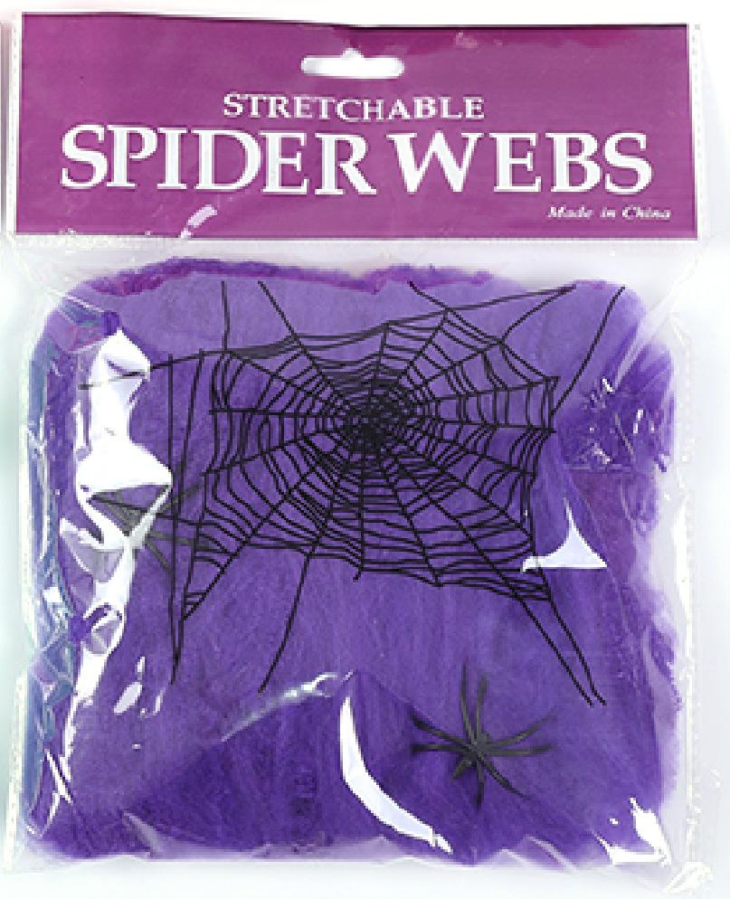 Halloween Spider Web Lights Spider Net LED String Lights with 8 Lamp Mode for Haunted House Halloween Home Window Wall Decor
