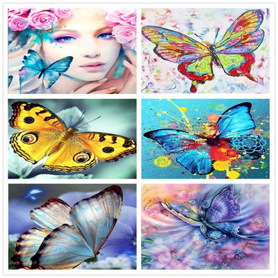5D Diamantstickerei Tier Schmetterling Kreuzstich DIY Diamantmalerei Diamantlandschaft Strasssteine