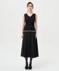 Pelimela 2-Way V-Neck Square Neck Knit Sleeveless (Black)