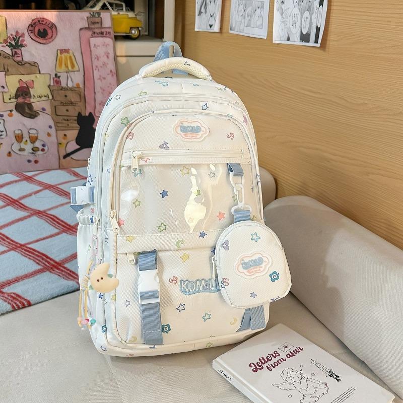 Pain bag girl candy contrasting color large-capacity dopamine schoolbag high value primary and secondary school students two-piece backpack