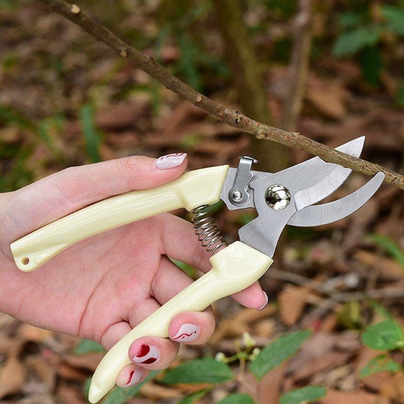 Carbon Steel Pruning Picking Gardening Shears Nonslip Handle For Deadheading & Shaping Flowers Or Fruits Easy Harvesting