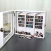 Mini Library Anti-Anxiety Bookshelf Wooden Miniature Ornament Stress Relief Shake Away Your Anxiety Gifts For Friends Dollhouse