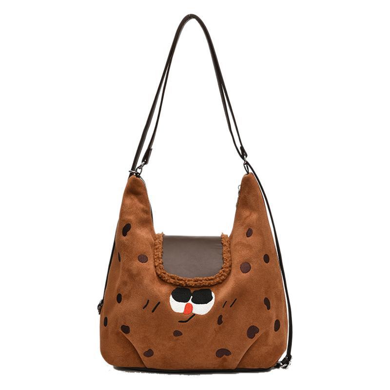 Large capacity retro shoulder tote bag women's new casual backpack niche work travel commuter bag