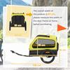 Dog Bike Trailer with Flip-Down Ramp Tailgate, Quick Release Frame, Universal Bicycle Coupler, Reflectors, Yellow