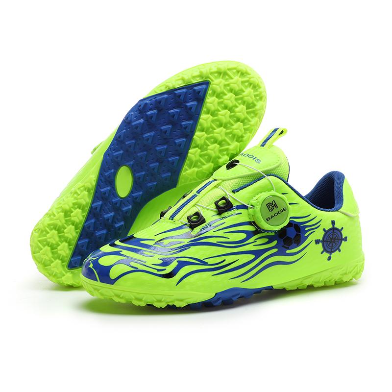 Football Boots Are Lightweight To Wear / Take Off with Rotating Buttons/ Rubber Soft Soles They Are Also Training Shoes Artificial Turf Soccer Shoes