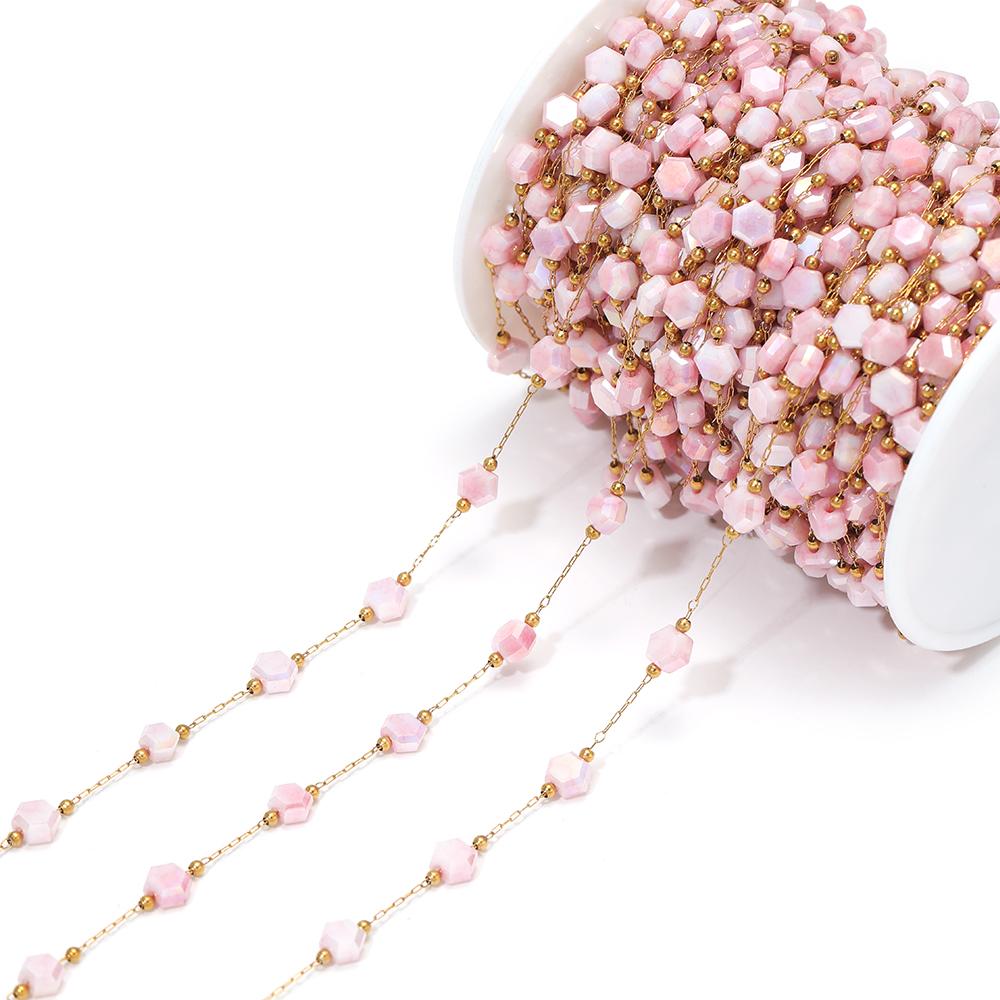 

1 Meter Stainless Steel 6mm Hexagon Shell Chains for DIY Handmade Jewelry Women Necklaces Findings Bracelet Earrings Making