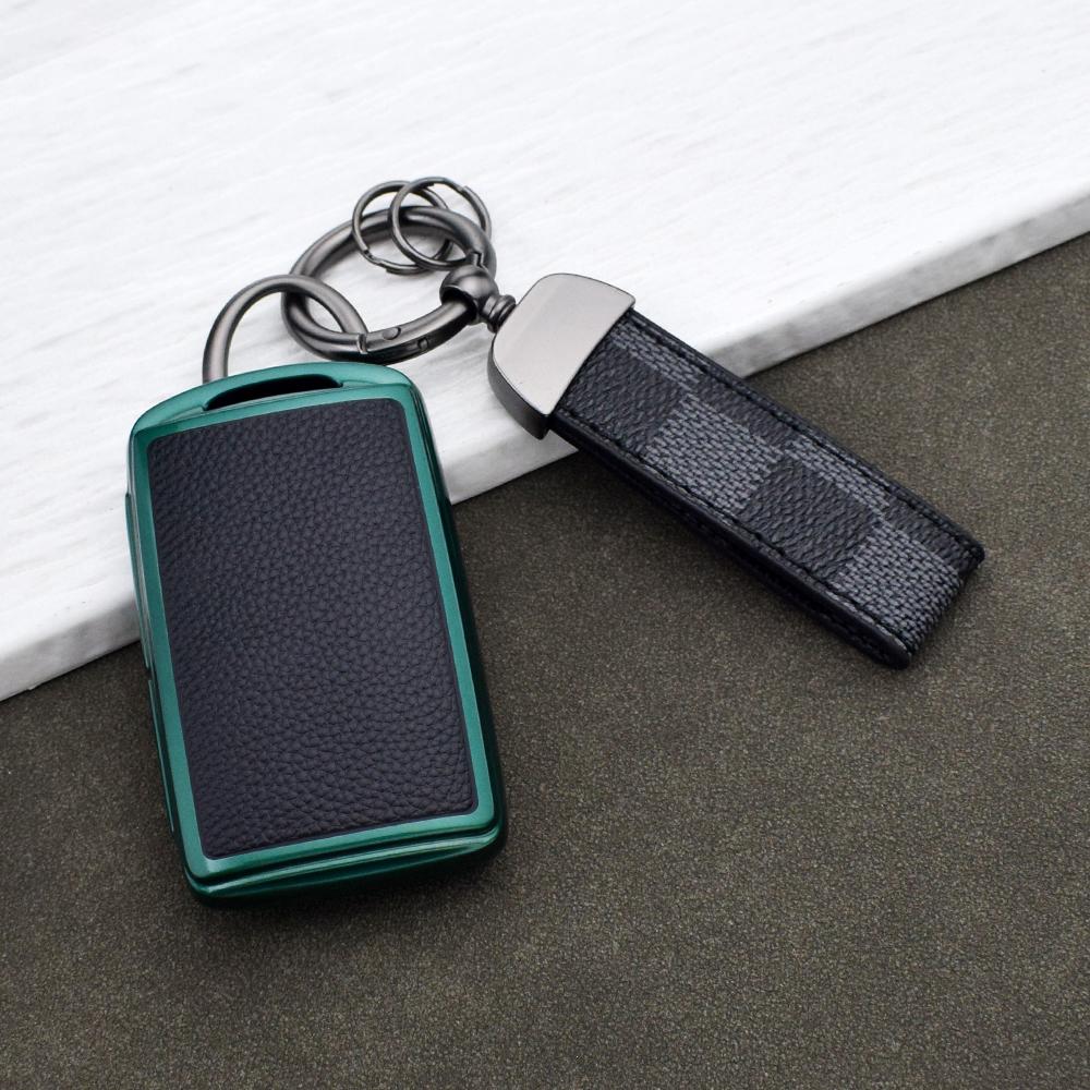 3 Buttons Tpu Leather Smart Key Shell Cover For Mazda Cx-5 Cx-30 Cx-3 Cx-9 Cx-7 Cx-4 Alexa Protective Accessories Key Chain Set