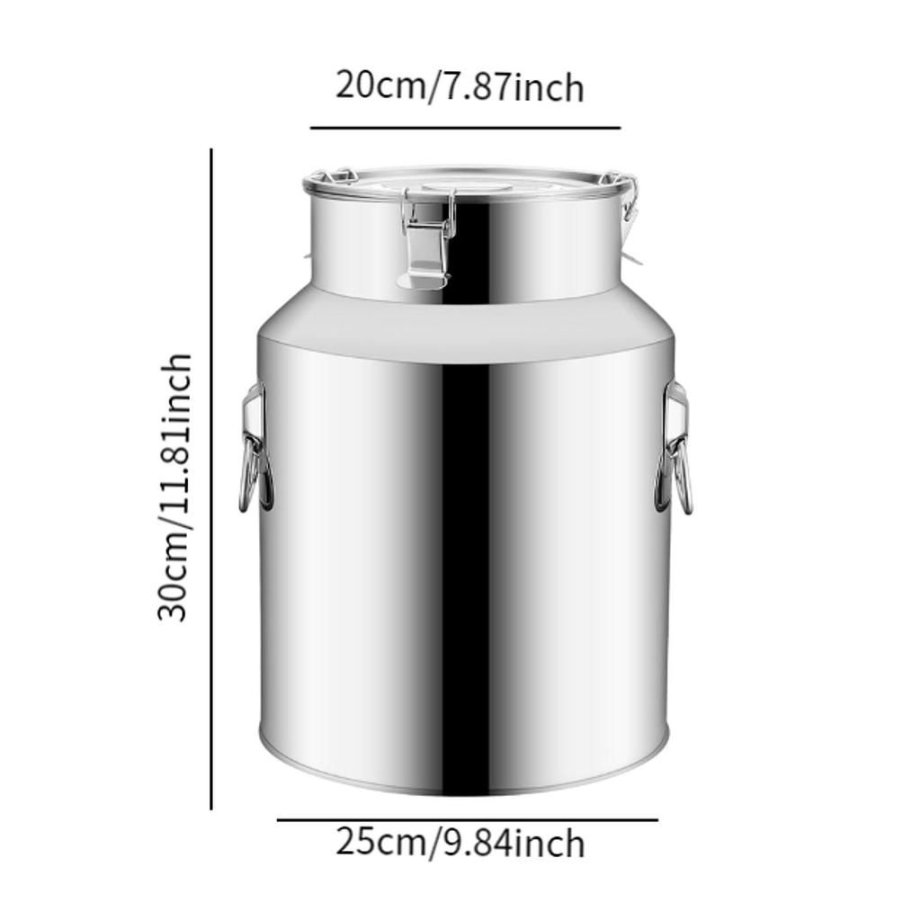 Coffee Canister Stainless Steel Barrel Milk Transport Container Sealed Bean Cereal