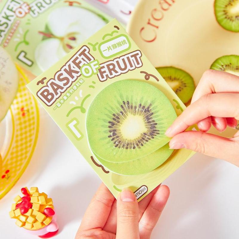 30 Pcs Cute Creative Food Material Sticky Notes Simulate Vegetable Fruits Mini Notes Message Notepad Diy Elf-Stick Memo Pads