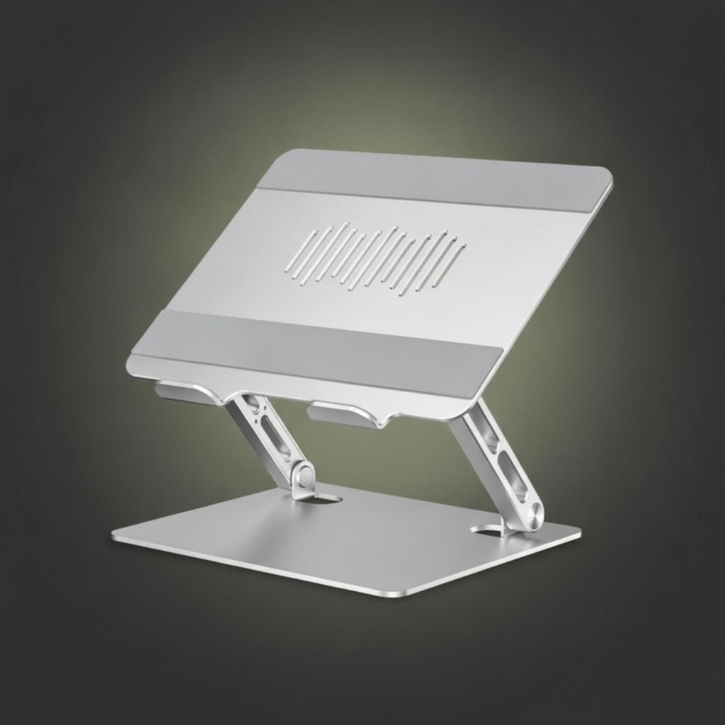 Laptop Rack with Doubletwin-Bracket Support Metal Desktop Stand