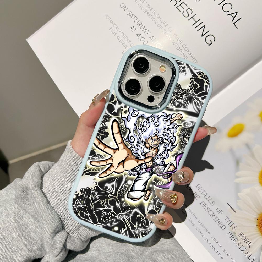 Ae92 One Piece Luffy Gear 5 Phone Cases for Samsung A13 A32 A53 A04 A54 S23 S24 Ultra Infinix Hot 40 Huawei P30 Pro Metal Camera Protective Back Cover