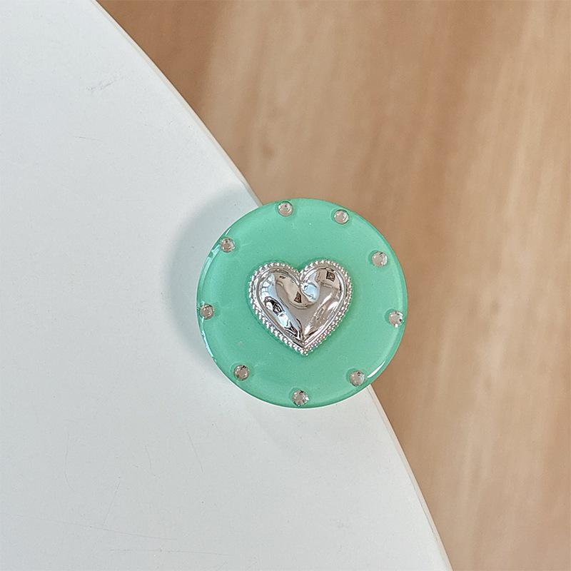 Strass-Herz-Airbag-Handyhalter: Magnetischer Schreibtischständer im frischen Stil für komfortable freihändige Ansicht