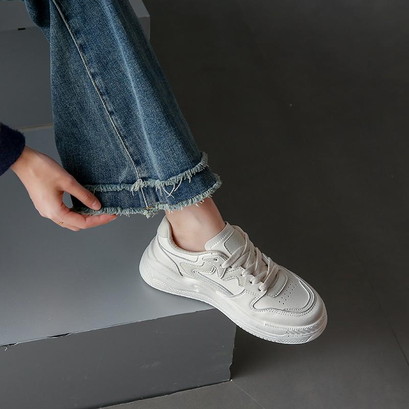 Dámské Boty INS Zvyšující Deskové Boty s tlustou podrážkou Korejské Boty Studentské Tide Boty Four Seasons 35-40