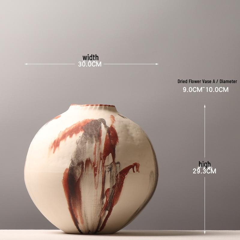Modern Retro Abstract Art Pottery Vase for Home or Hotel Decor