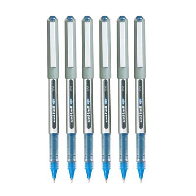 Uni-Ball Caneta Rollerball Eye UB157 0.7mm Tinta Azul Pacote com 6 para Escola, Escritório e Casa Escrita Suave