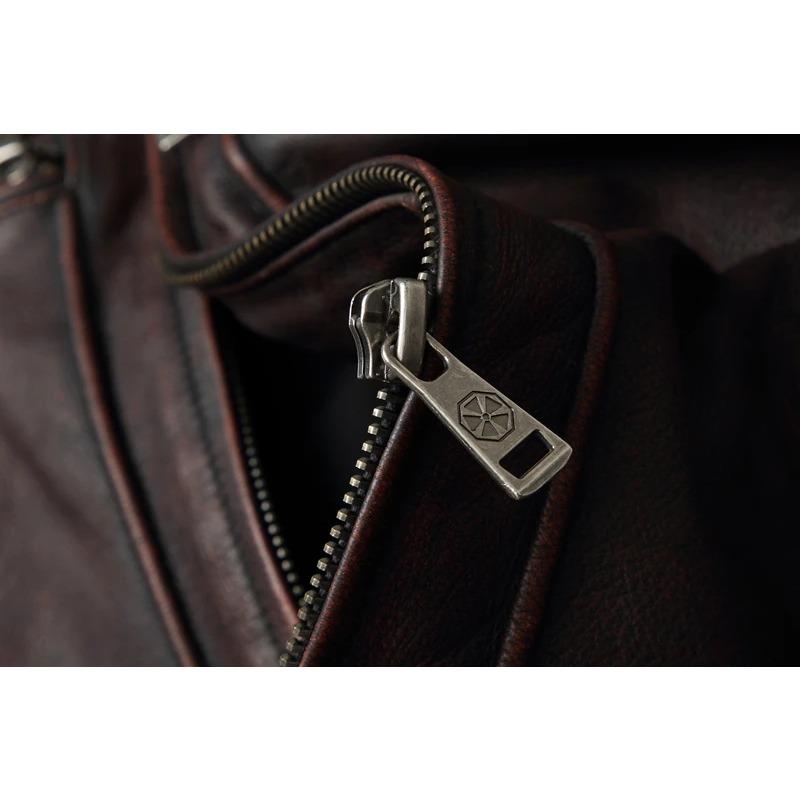 Chinese Size Men Cowhide Coat Vintage Men Leather Jacket Genuine Leather Clothes Men's Winter Jacket Motorcycle Biker Jackets