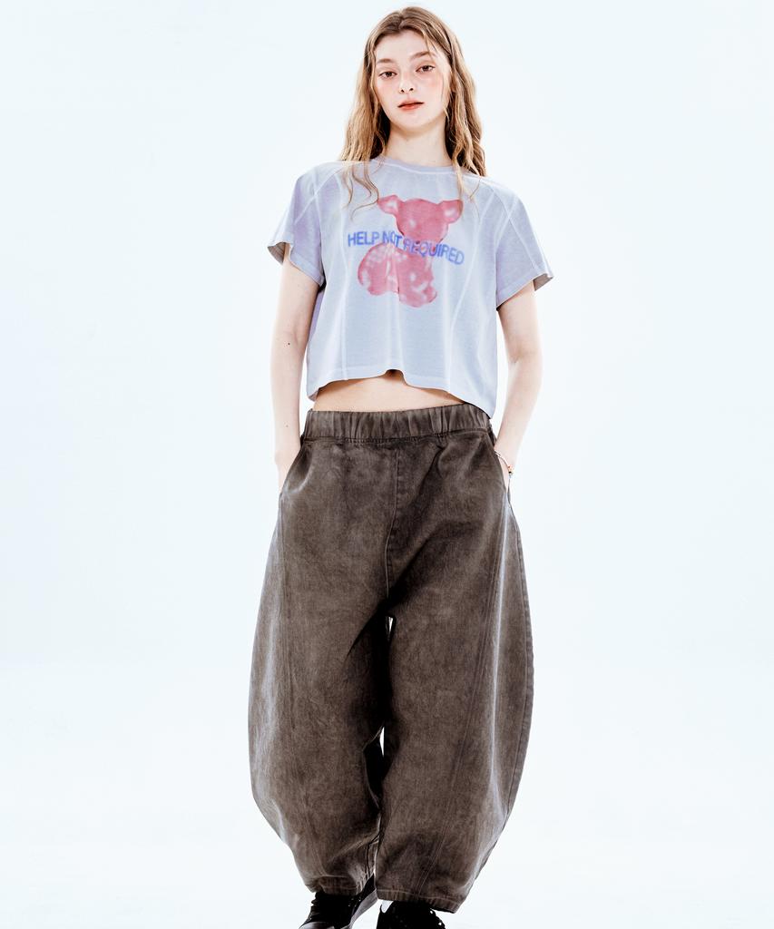 Soipeuyukaen Pigment Print Semi-Crop T-Shirt