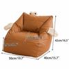 Built-in Side Storage Pouch Soft Sofa Chair Ergonomic Curved Backrest Lazy Sofa  Daily Leisure Seat