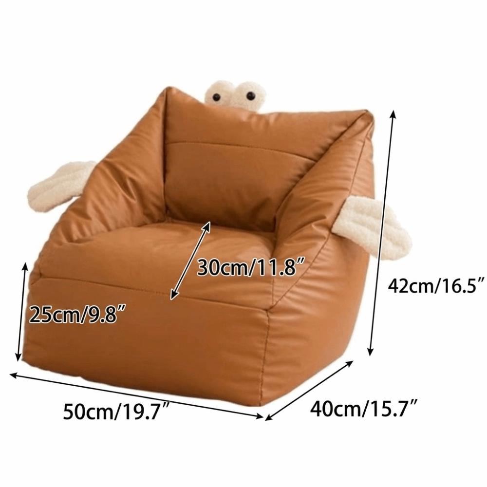 Built-in Side Storage Pouch Soft Sofa Chair Ergonomic Curved Backrest Lazy Sofa Daily Leisure Seat