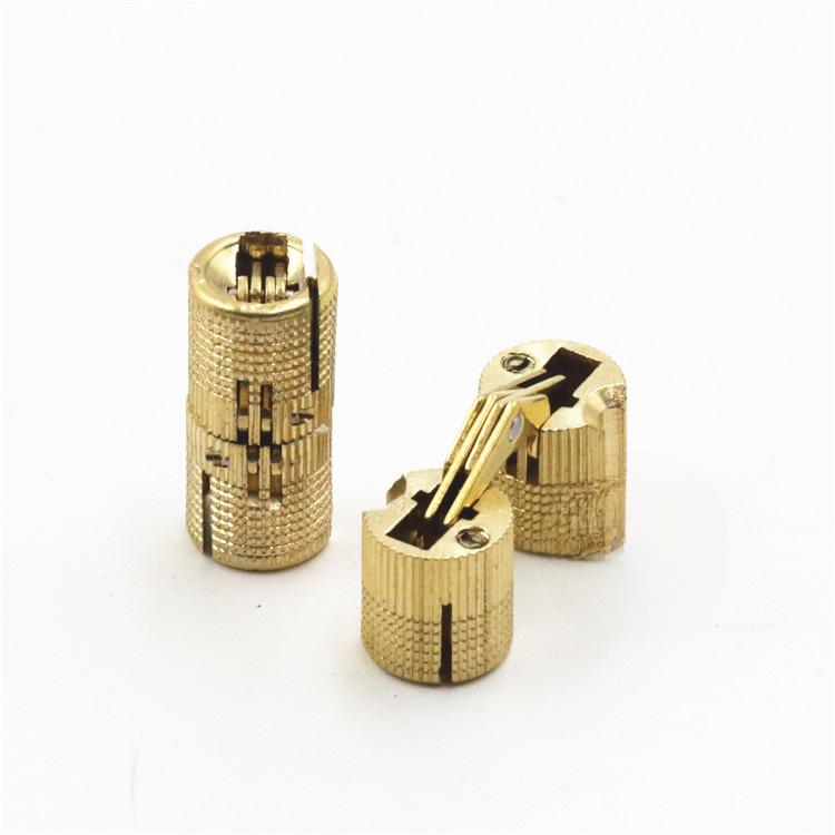 Copper 180° Column Bucket Hinge, 8mm-16cm, Pure Copper Concealed Hinge In Gift Box