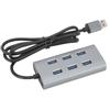 USB 3.0 Hub 7 Ports 5gbps Adapter Portable Aluminium Alloy Station for PC Laptop