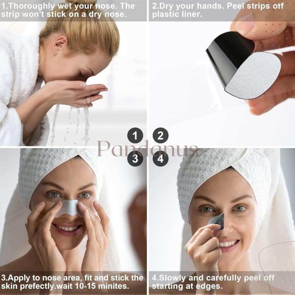 Blackhead Pore Strips (PACK OF 10) Nose Strips for Black Head Remover,Deep Cleansing Charcoal Strips with Instant Blackhead Removal,Natural Charc