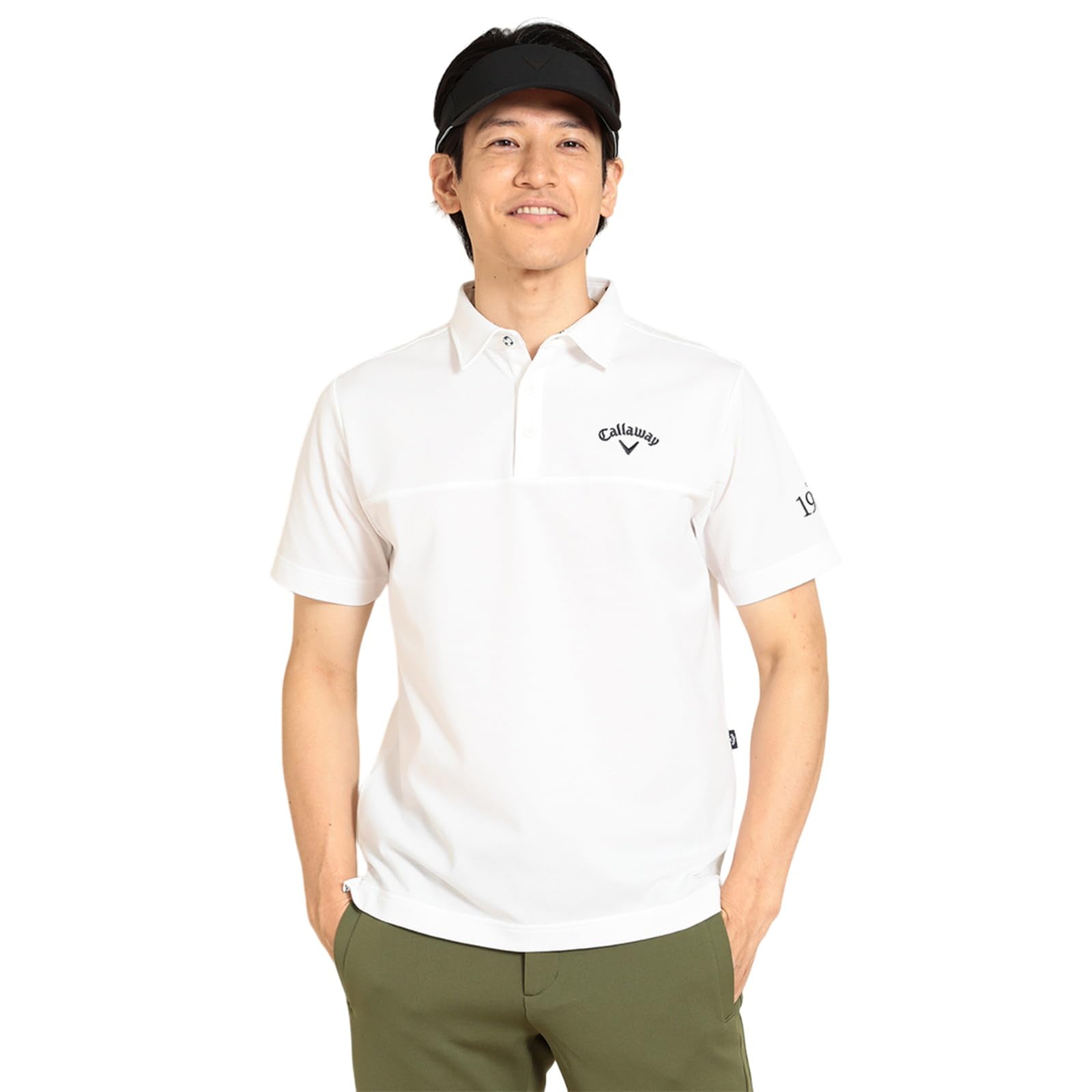 

Callaway Футболка-поло с коротким рукавом UV для C23234100 Размер 3L Мужская (Влагоотводящий, Быстросохнущий, Защита) Гольф, 1030_Белый,