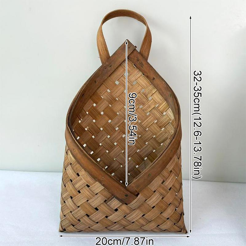 1PC Multi-Purpose Kitchen Decor Woven Wall-Mounted Basket Farmhouse Wall Hanging Vegetables 2 Sizes