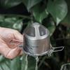 Boundless Voyage Titanium Coffee Dripper - No Paper Filters Needed - Coffee Filter Holder - 1-4 Cup Capacity - Paperless Coffee Drip - Mesh Filter - L