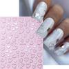 3Pcs Bronzing Love Heart Nail Stickers Red Gold Silver Line Love Nail Decals Diy Adhesive Slider Valentine'S Manicure Decoration