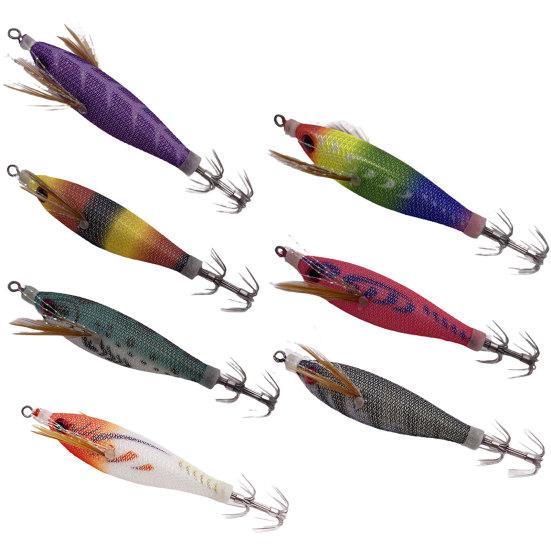 8cm/6g Luminous Shrimp Bait Sharp Squid Hook Simulation 3D Fisheye Jigging Fishing Outdoor