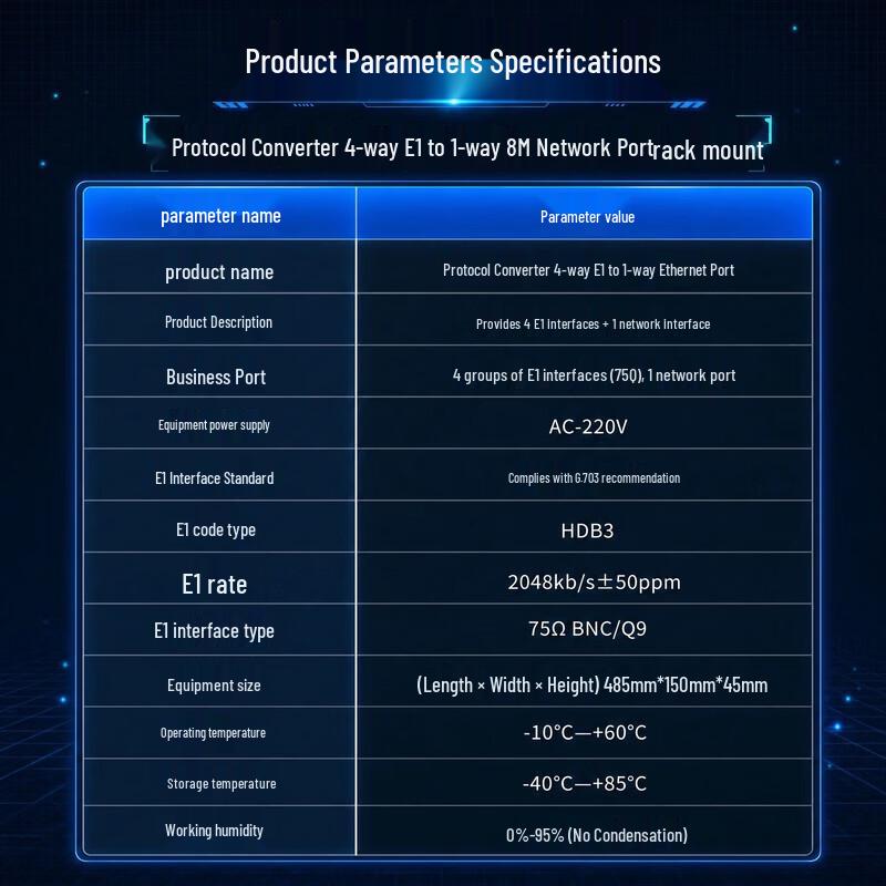 Конвертер протоколов 4E1 в Ethernet Guangyuxingzhou