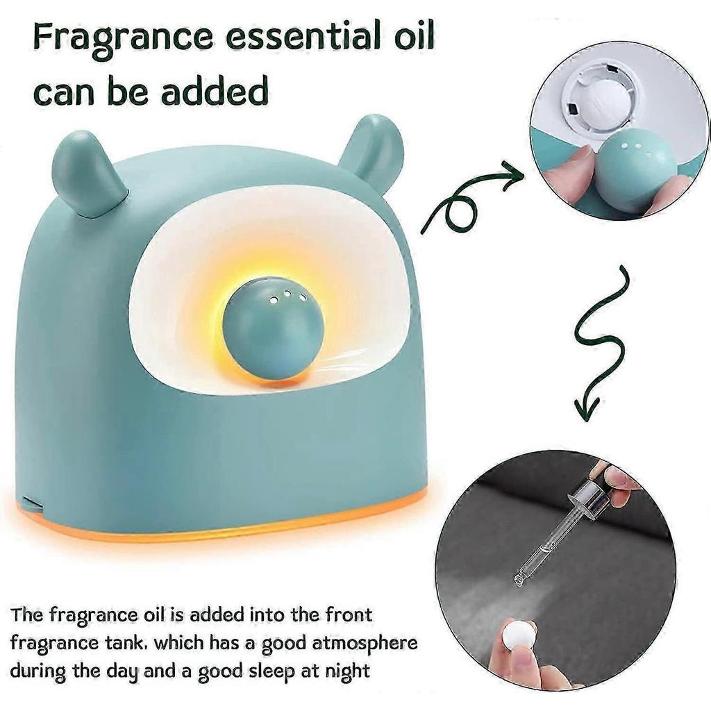 Humidifier 500ml Bedroom Humidifier Cool Mist Air Humidifier with Night Light and Essential Oil Diffuser, USB Mini Home Plant Humidifier